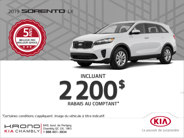 Le Kia Sorento 2019 !