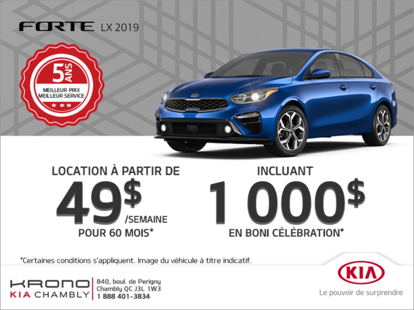 La Kia Forte 2019!