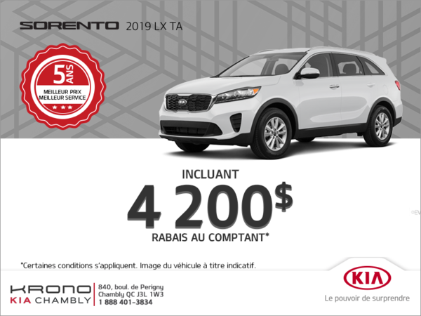 La Kia Sorento 2019!