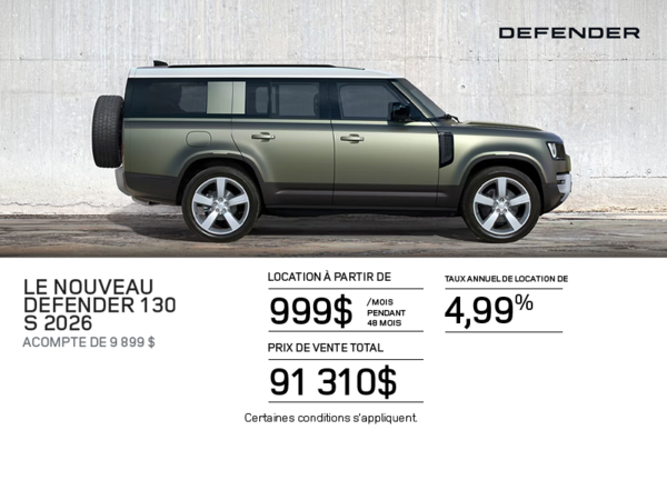 Le Land Rover Defender 130 S 2026