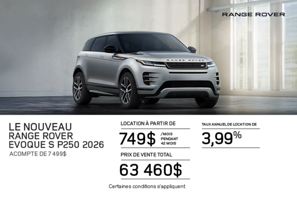 Le Range Rover Evoque S 2026