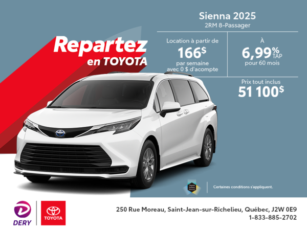 Toyota Sienna Hybrid 2025