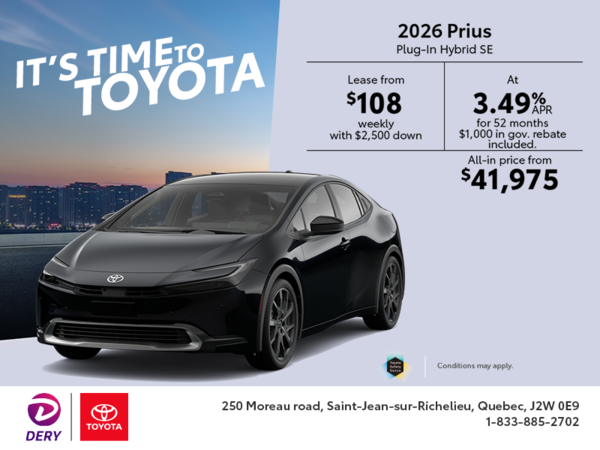 2026 Toyota Prius Plug-In Hybrid
