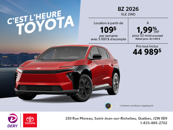 Toyota bZ 2026