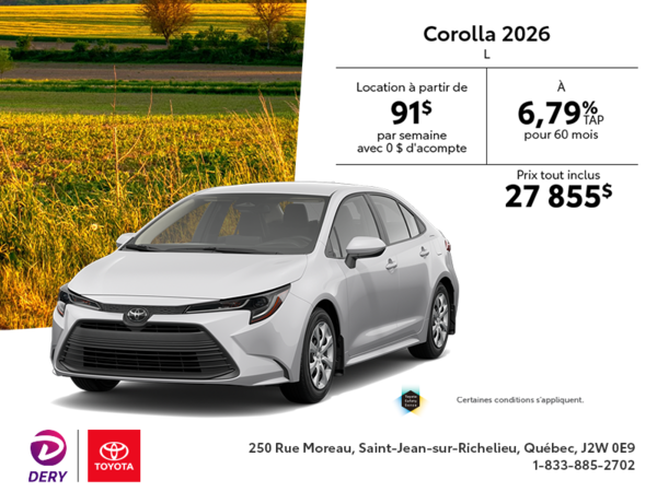 Toyota Corolla 2026