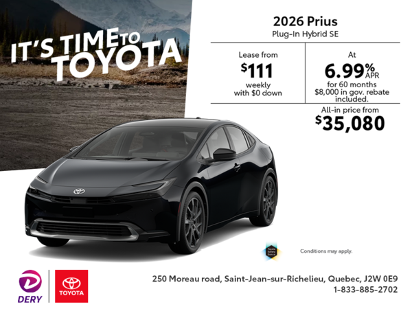 2026 Toyota Prius Plug-in Hybrid SE