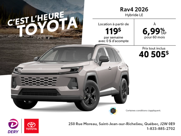 Toyota RAV4 Hybride 2026
