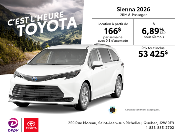 Toyota Sienna Hybrid 2026