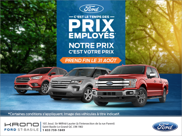 C'est le temps des prix employés! Notre prix c'est votre prix!