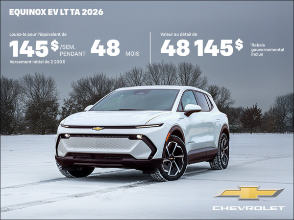 Procurez-vous le Chevrolet Equinox EV 2026