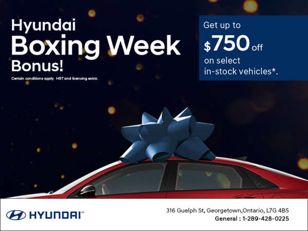 Hyundai Boxing week bonus Event.