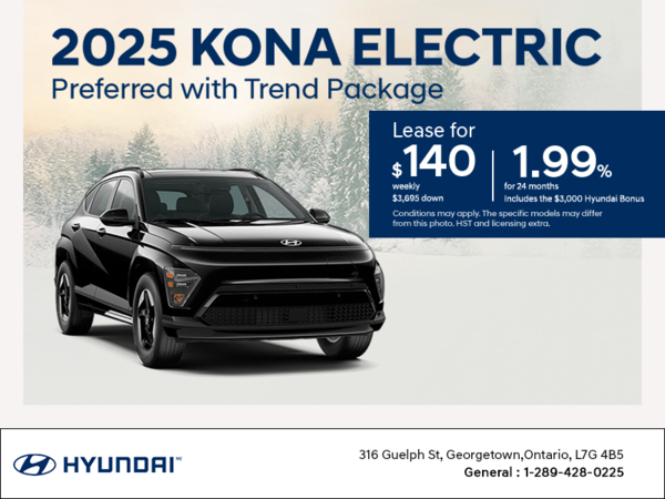 Get the 2025 Hyundai KONA Electric