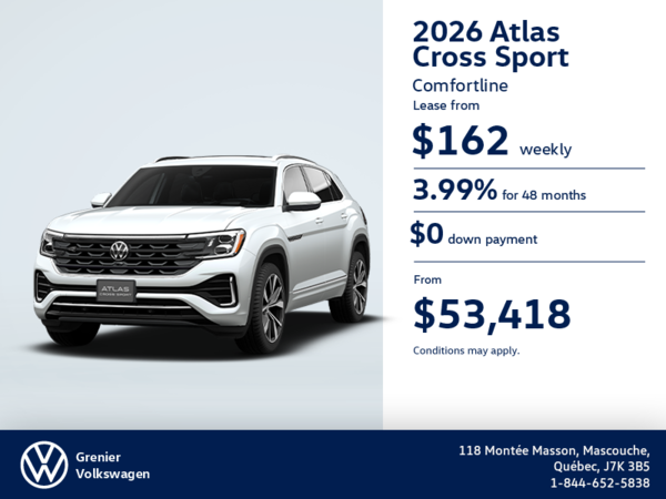Get the 2026 Volkswagen Atlas Cross Sport