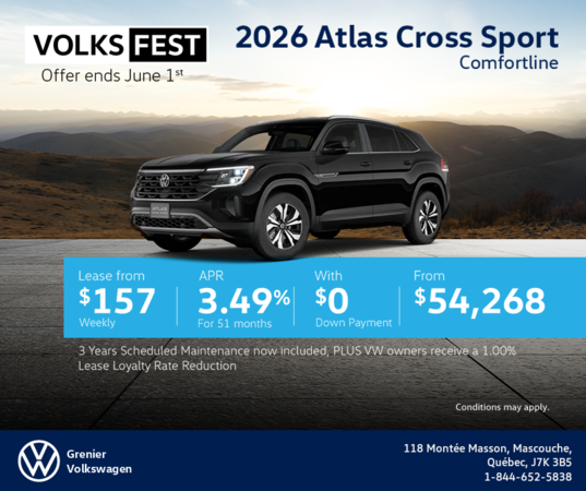 Get the 2026 Volkswagen Atlas Cross Sport