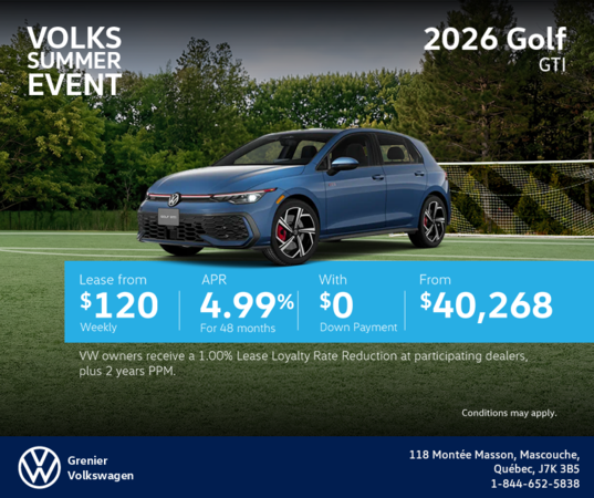 Get the 2026 Volkswagen Golf GTI