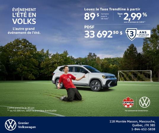 Procurez-vous le Volkswagen Taos 2026