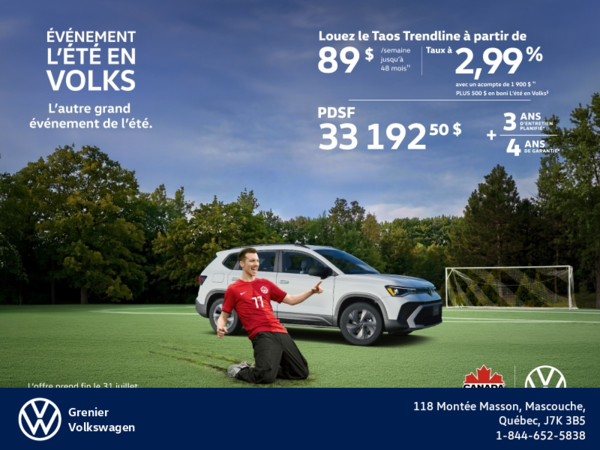 Procurez-vous le Volkswagen Taos 2026