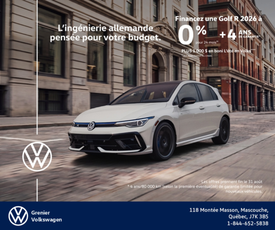 Procurez-vous la Volkswagen Golf R 2026