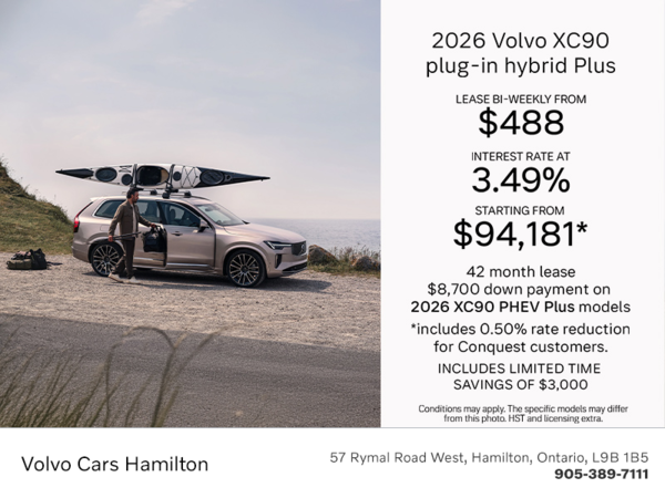 The 2026 Volvo XC90 Plug-in Hybrid Plus