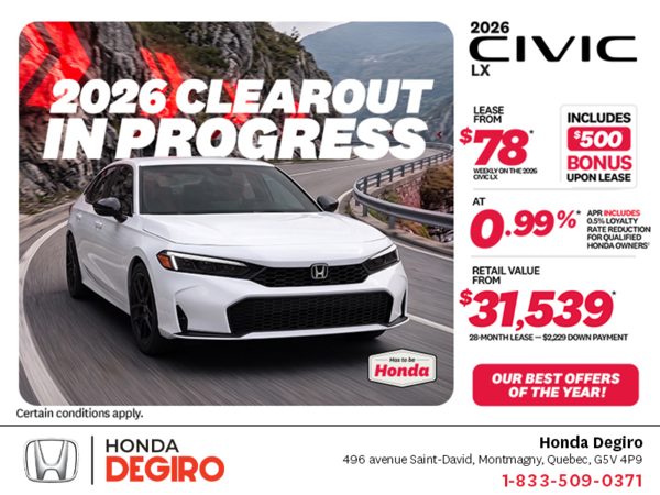 Get the 2026 Honda Civic! 