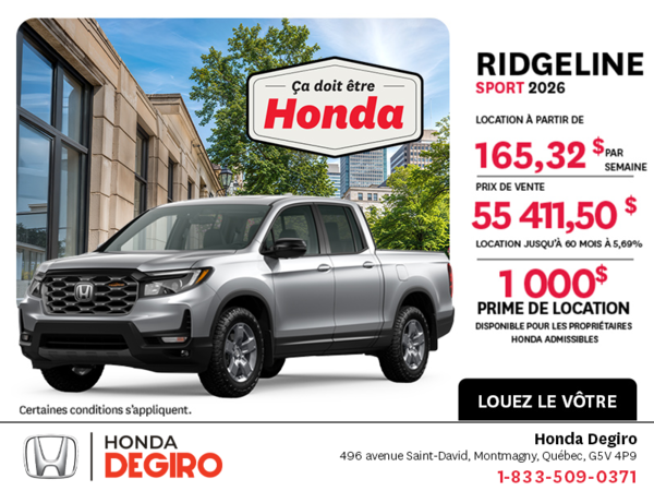 Honda Ridgeline 2026
