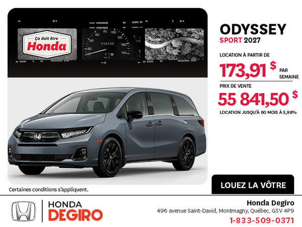 Honda Odyssey 2027