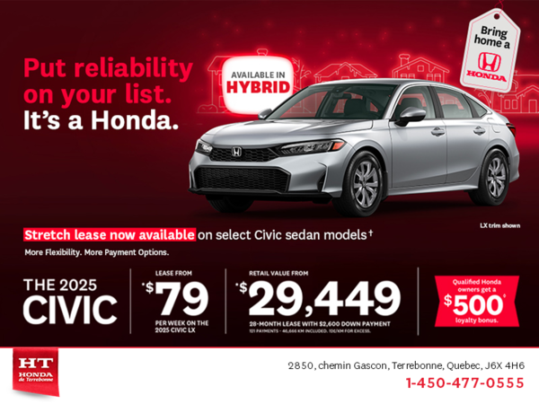 Get the 2025 Honda Civic! 