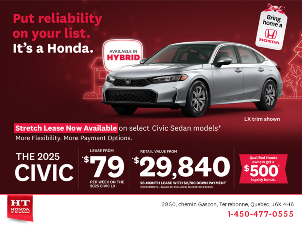 Get the 2025 Honda Civic! 