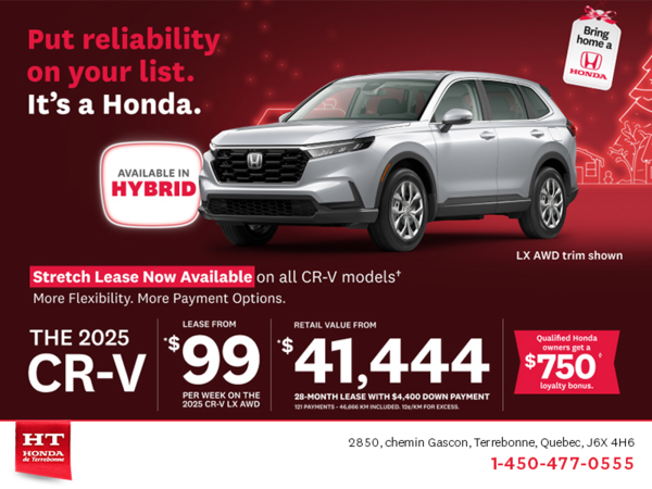 Get the 2025 Honda CR-V! 