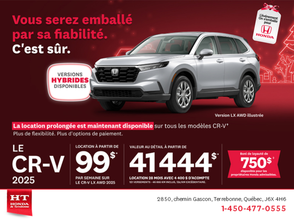 Obtenez le Honda CR-V 2025!