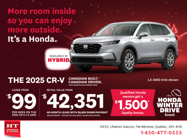 Get the 2025 Honda CR-V! 