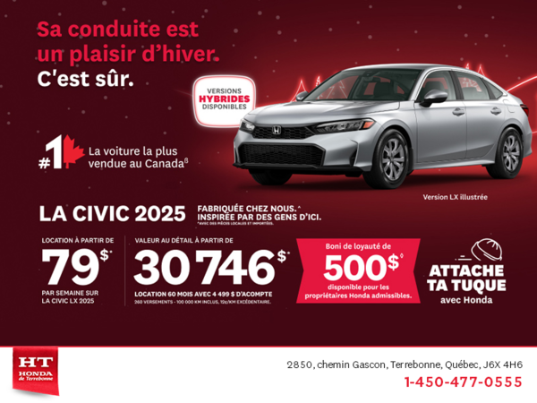 Obtenez le Honda Civic 2025 !