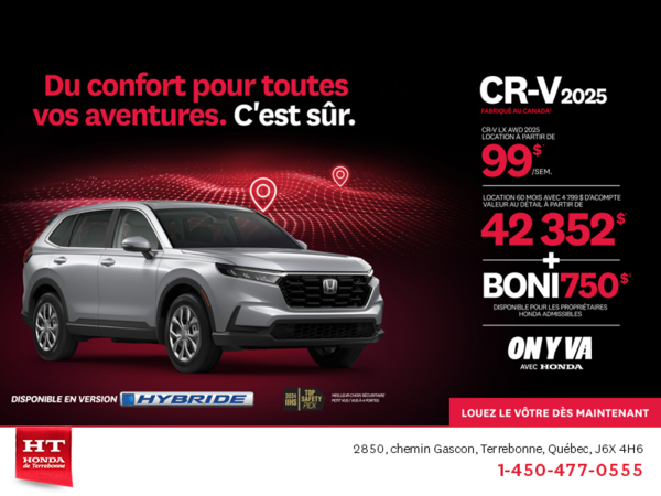 Obtenez le Honda CR-V 2025!