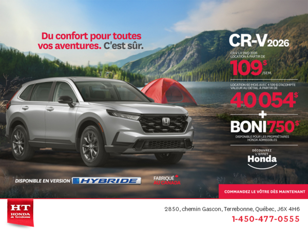Obtenez le Honda CR-V 2026!