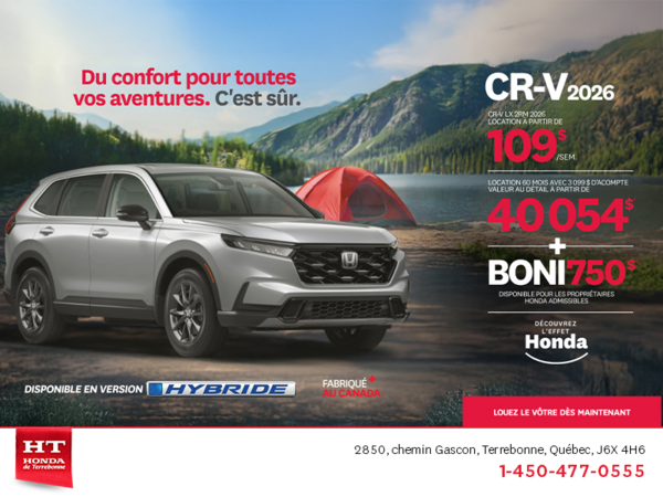 Obtenez le Honda CR-V 2026!