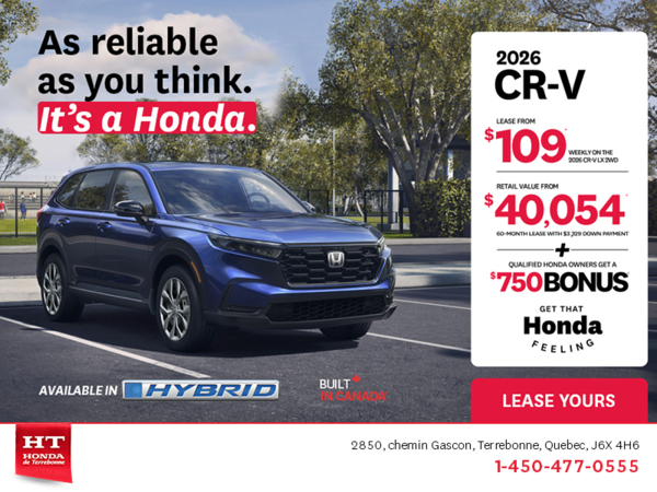 Get the 2026 Honda CR-V! 