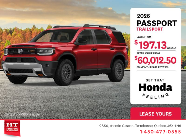 Get the 2026 Honda Passport!