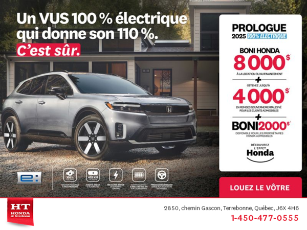 Obtenez le Honda Prologue 2025 !