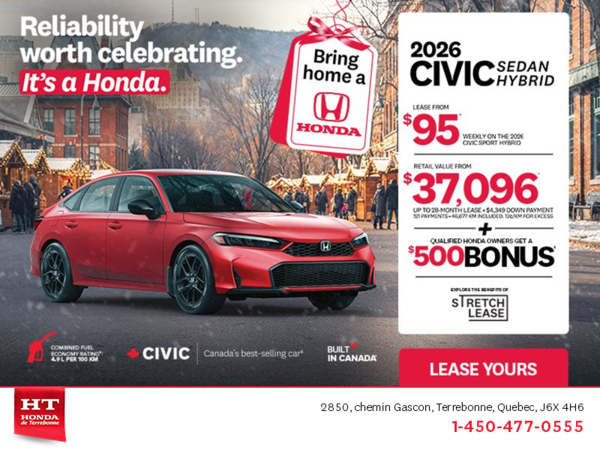Get the 2026 Honda Civic Sedan Hybrid! 