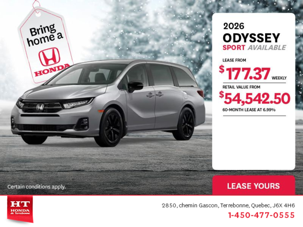 Get the 2026 Honda Odyssey! 