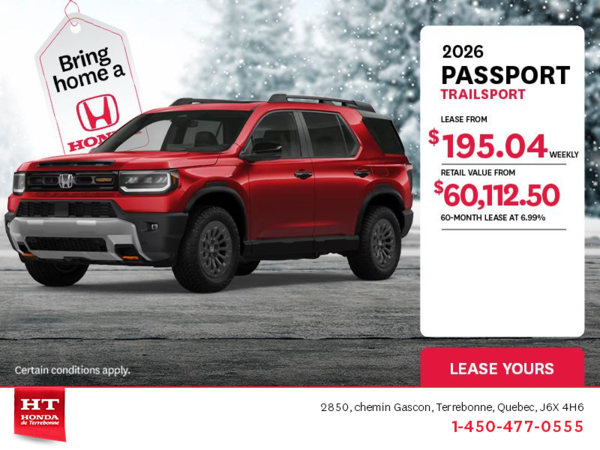 Get the 2026 Honda Passport! 