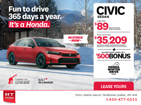 Get the 2026 Honda Civic Sedan! 