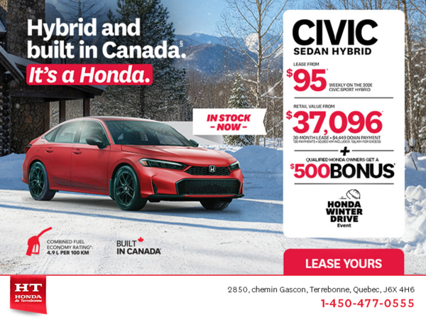 Get the 2026 Honda Civic Sedan Hybrid! 