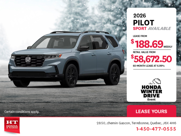Get the 2026 Honda Pilot! 