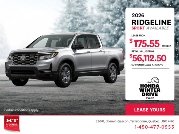 Get the 2026 Honda Ridgeline! 