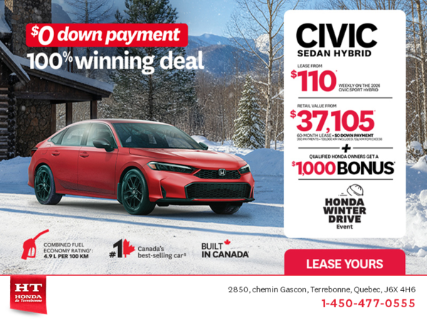 Get the 2026 Honda Civic Sedan Hybrid! 