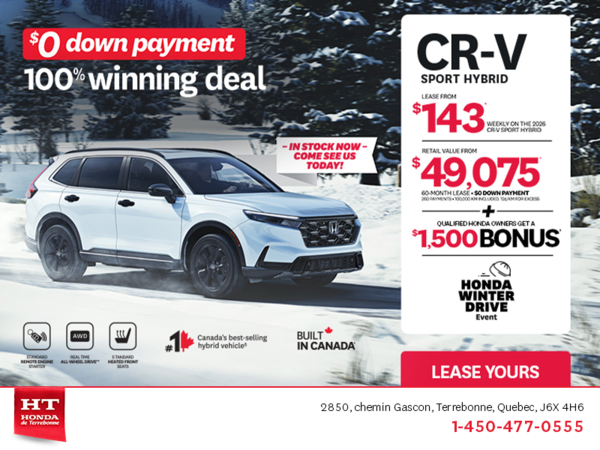 Get the 2026 Honda CR-V Hybrid!