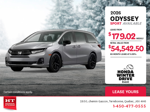 Get the 2026 Honda Odyssey! 
