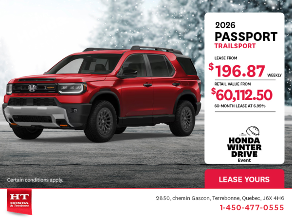 Get the 2026 Honda Passport! 