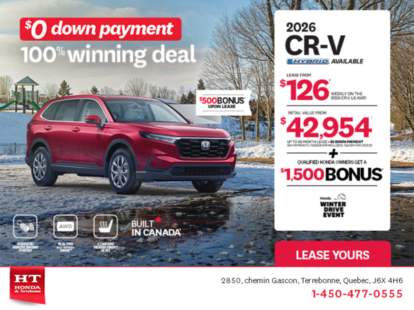 Get the 2026 Honda CR-V! 